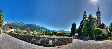 Church in Maienfeld, Switzerland, null